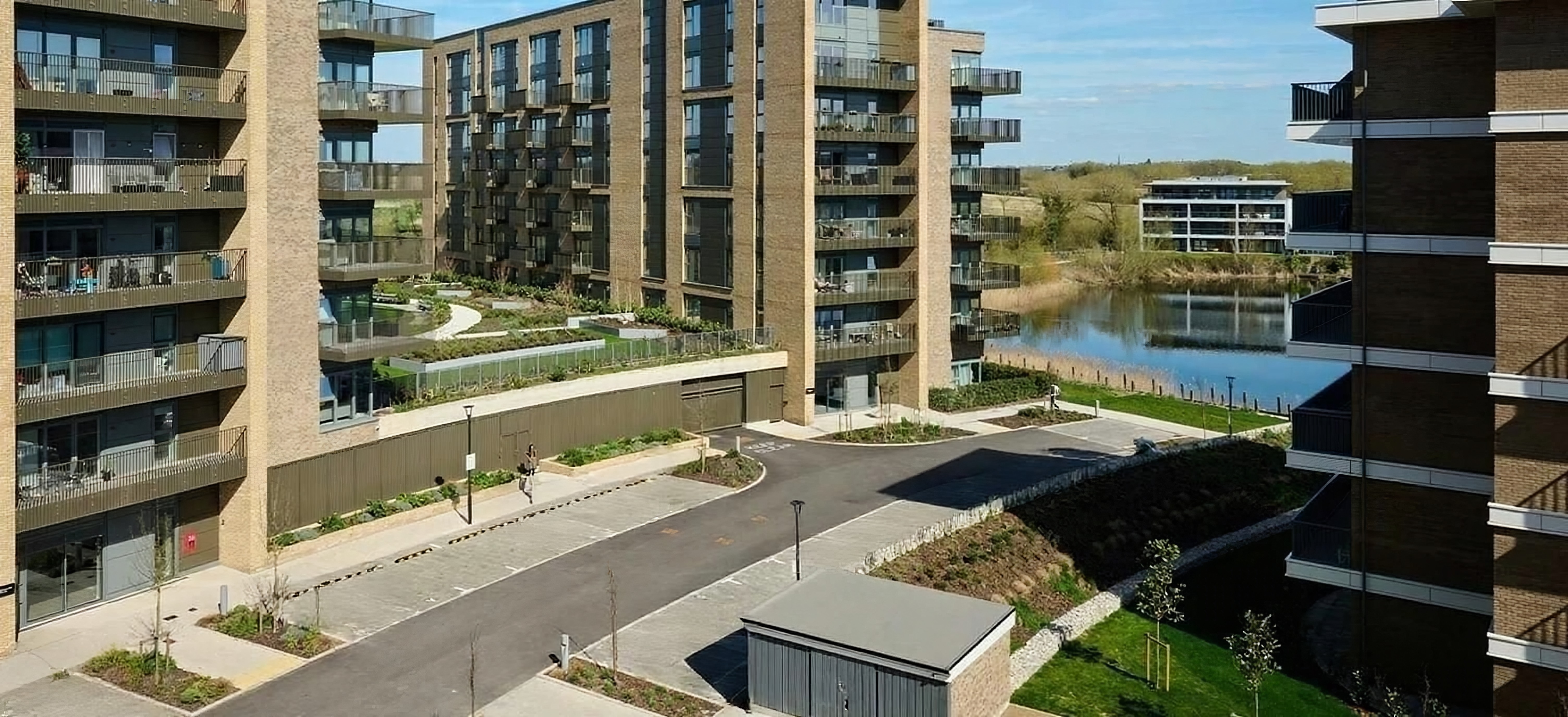 Balcony view from an apartment at Bankside Gardens