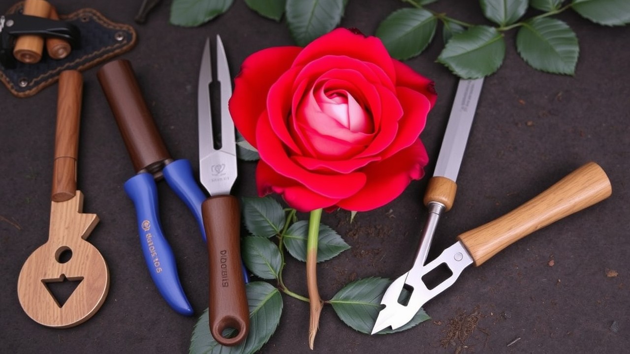 showcase of a few specific rose grafting tools